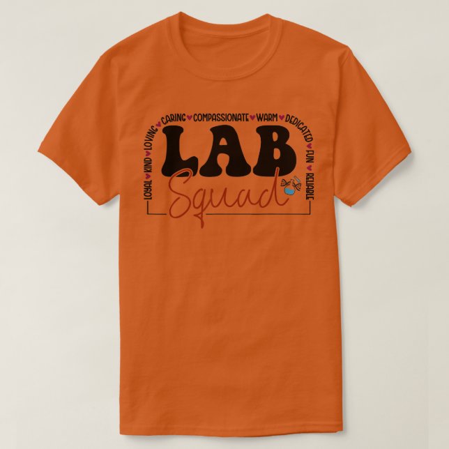 Camiseta Lab Squad Lab Feam Medical Laboratory Divertimento (Frente do Design)