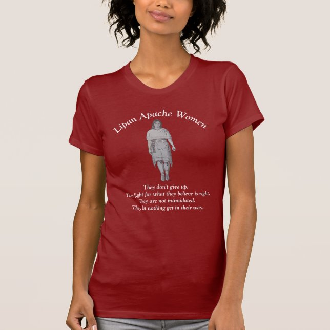 Camiseta Lábano Apache Mulheres com Forte Coração - Vivid (Frente)