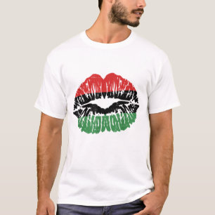 Camiseta Lábios Africanos Bandeira Melanin Black History Mo