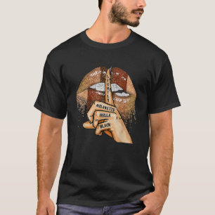Camiseta Lábios Africanos Camiseiros África Bandeira Histór