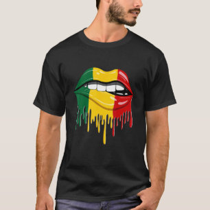 Camiseta Lábios Afro-Americanos Mulheres Meninas Décimo Neg