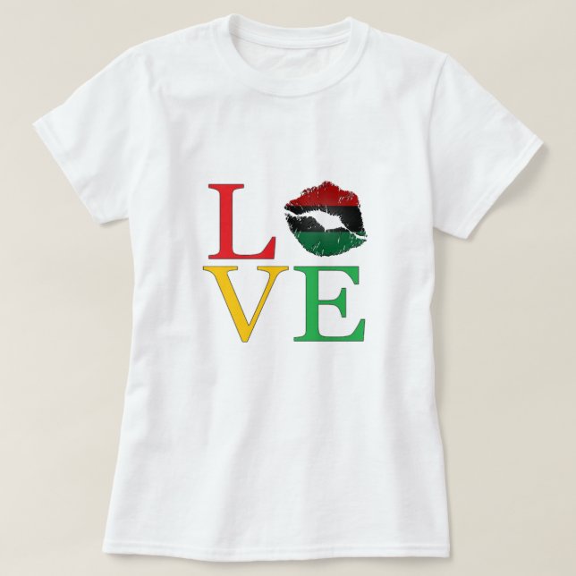 Camiseta LÁBIOS Afrocentrínicos do AMOR (Frente do Design)