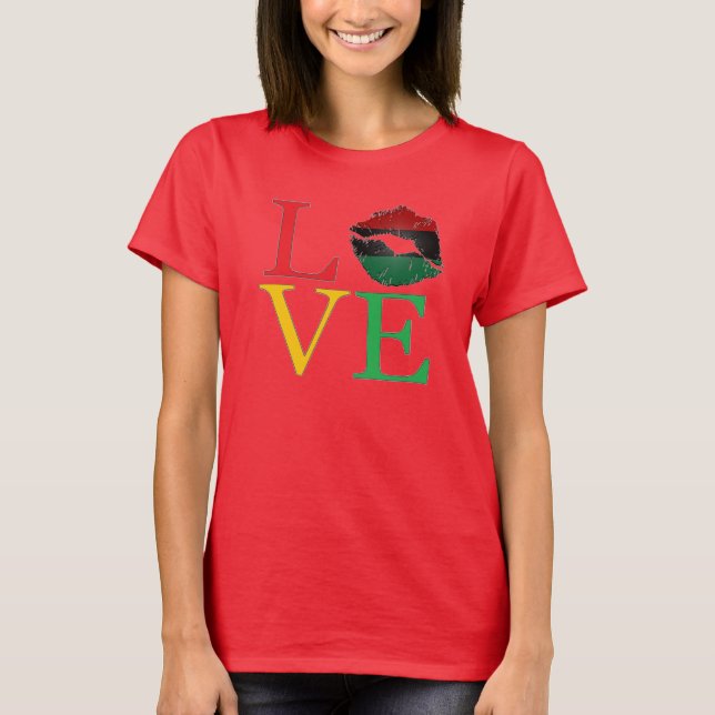 Camiseta LÁBIOS Afrocentrínicos do AMOR (Frente)