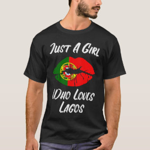 Camiseta Lábios amam bandeira portuguesa Lagos
