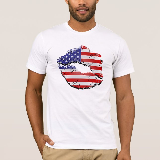Camiseta Lábios americanos (Frente)