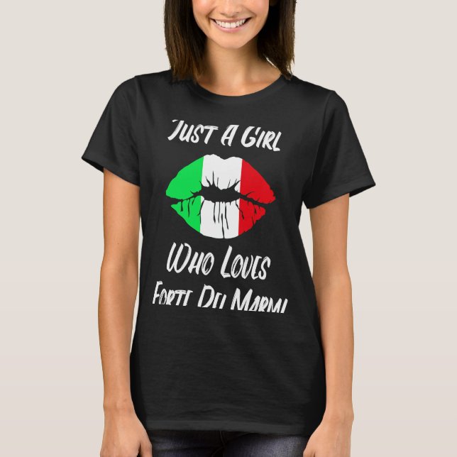 Camiseta Lábios Amor Bandeira Italiana Forte Dei Marmi (Frente)