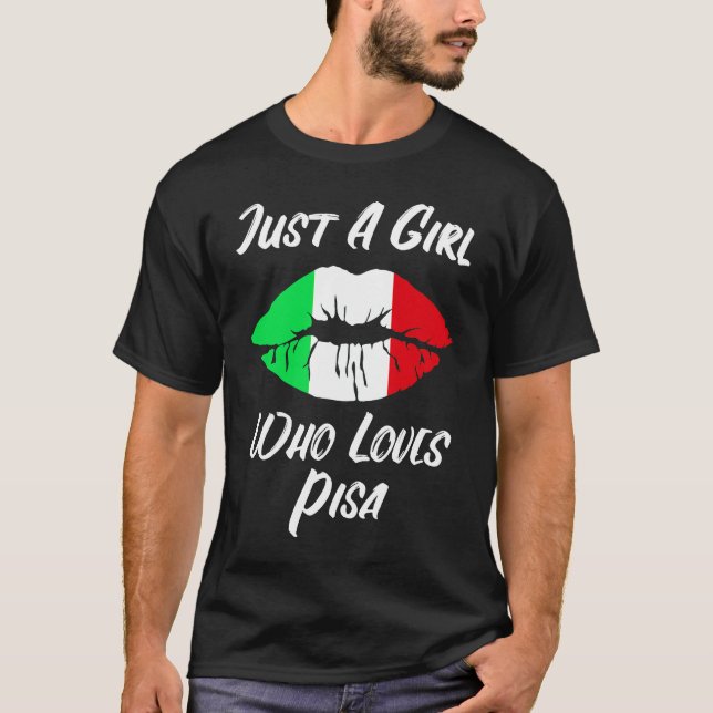 Camiseta Lábios Amor Bandeira Italiana Pisa (Frente)