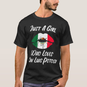 Camiseta Lábios Amor Bandeira Mexicana San Luis Potosí