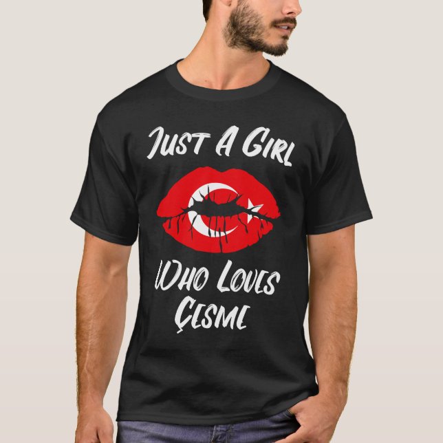 Camiseta Lábios Amor Bandeira Turca Cesme (Frente)