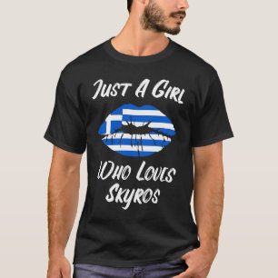 Camiseta Lábios Amor Boca Bandeira Grega Skyros