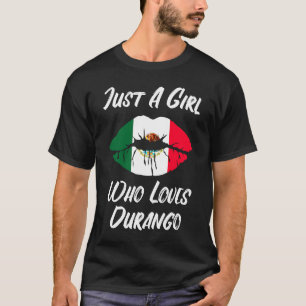 Camiseta Lábios Amor Boca Bandeira Mexicana Durango