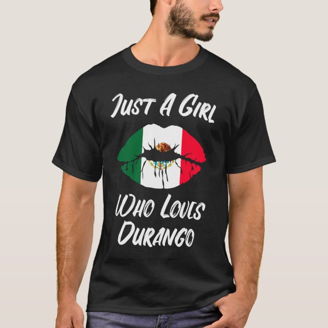 Camiseta Lábios Amor Boca Bandeira Mexicana Durango (Frente)