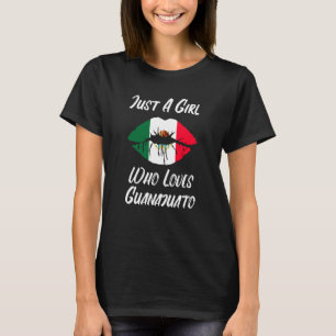 Camiseta Lábios Amor Boca Bandeira Mexicana Guanajuato