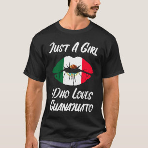 Camiseta Lábios Amor Boca Bandeira Mexicana Guanajuato