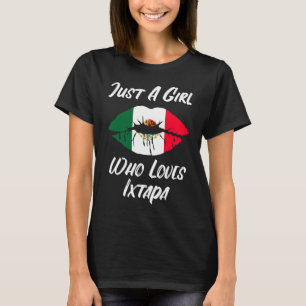 Camiseta Lábios Amor Boca Bandeira Mexicana Ixtapa