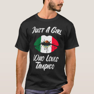 Camiseta Lábios Amor Boca Bandeira Mexicana Tampico