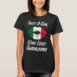 Camiseta Lábios Amor Boca Mexicana Bandeira Guadalajara