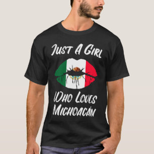 Camiseta Lábios Amor Boca Mexicana Bandeira Michoacan