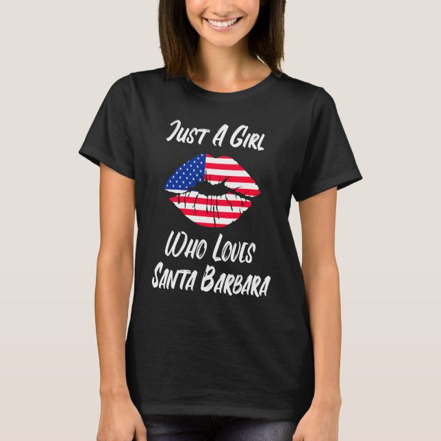 Camiseta Lábios Amor Papais noeis de bandeira norte-america (Frente)