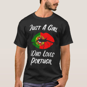 Camiseta Lábios Amor Portugal Bandeira
