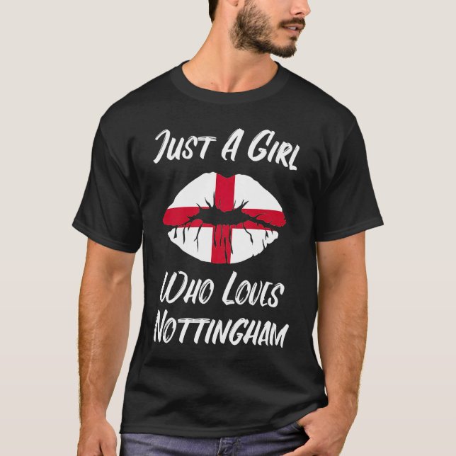Camiseta Lábios Amor Santo George's Cross Flag Nottingh (Frente)