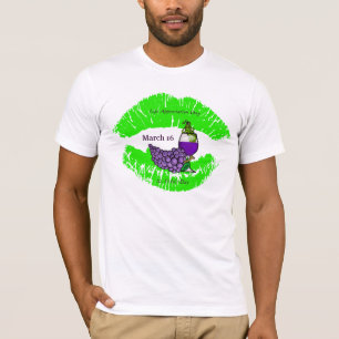 Camiseta Lábios Apreciação Dia e Rua.Camiseta do dia de