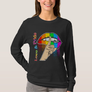 Camiseta Lábios Arco-íris Orgulho Lgbt