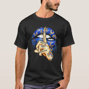 Camiseta Lábios Autismo não julgam o que você não entende