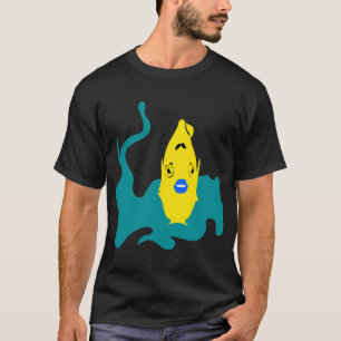 Camiseta lábios azuis
