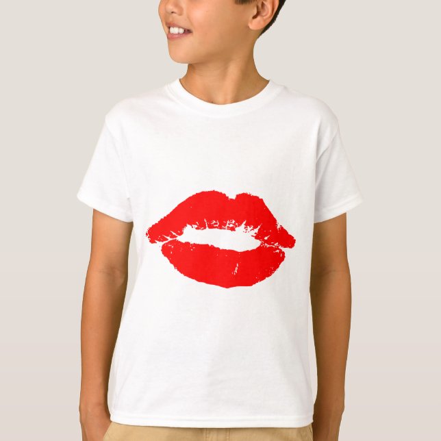 Camiseta Lábios Beijos Red Lipstick Love Namorados (Frente)