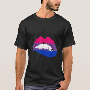 Camiseta Lábios bissexuais Bi Pride Bandeira Bissexual LGBT