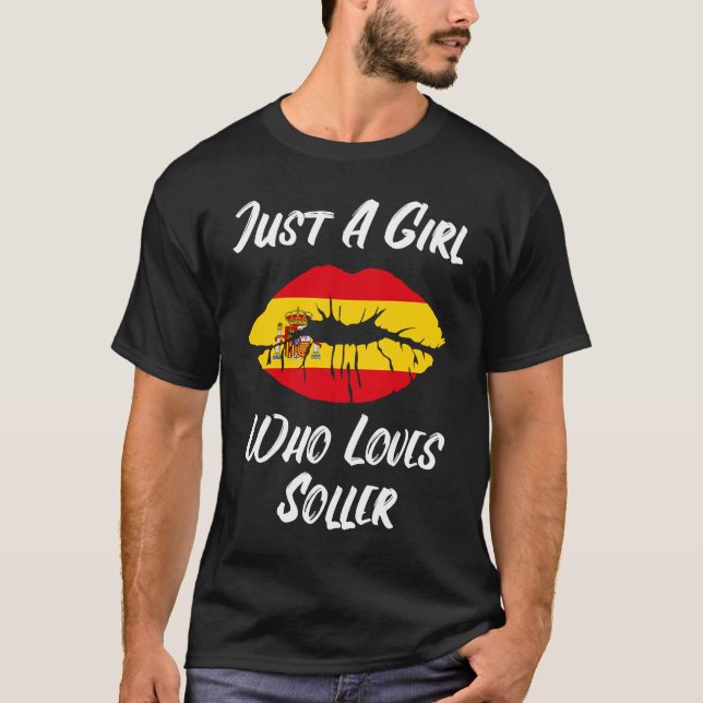 Camiseta Lábios Boca Ama Bandeira Espanhola (Frente)