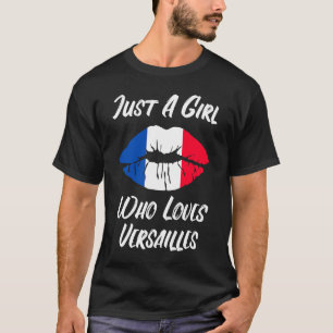 Camiseta Lábios Boca Ama Bandeira Francesa Versalhes