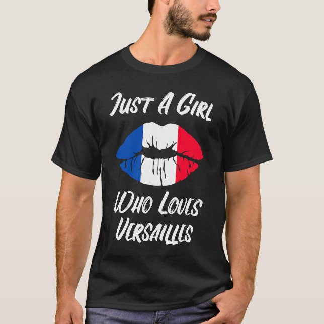 Camiseta Lábios Boca Ama Bandeira Francesa Versalhes (Frente)