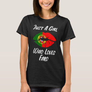 Camiseta Lábios Boca Ama Bandeira Portuguesa Faro
