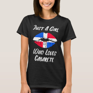 Camiseta Lábios Boca Amor Bandeira da República Dominicana