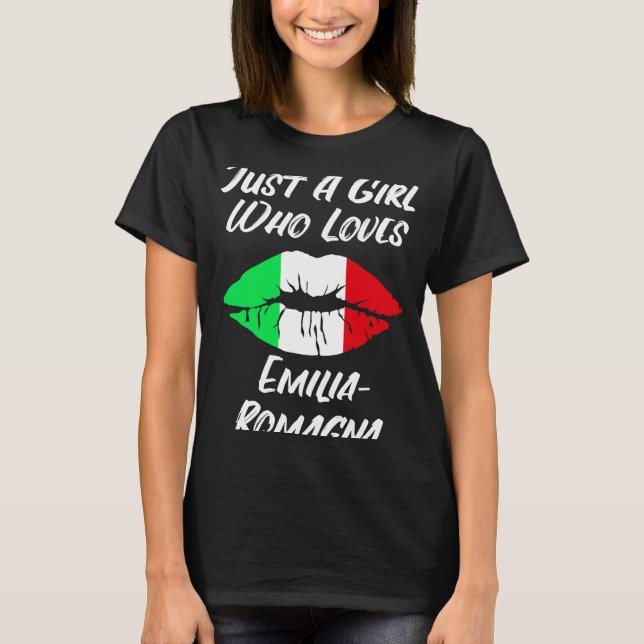 Camiseta Lábios Boca Amor Bandeira Italiana Emilia Romagna (Frente)