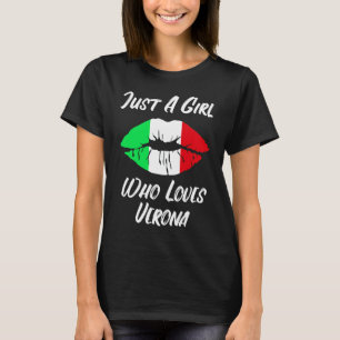 Camiseta Lábios Boca Amor Bandeira Italiana Verona