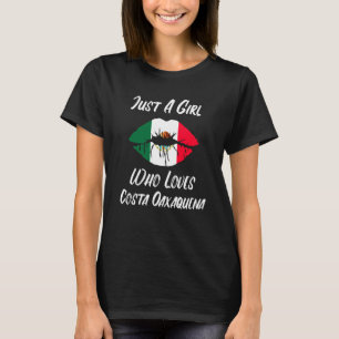 Camiseta Lábios Boca Amor Bandeira Mexicana Costa Oaxaquena