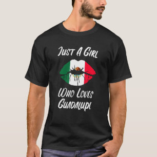 Camiseta Lábios Boca Amor Bandeira Mexicana Guadalupe