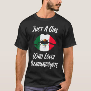 Camiseta Lábios Boca Amor Bandeira Mexicana Nezahualcoyotl