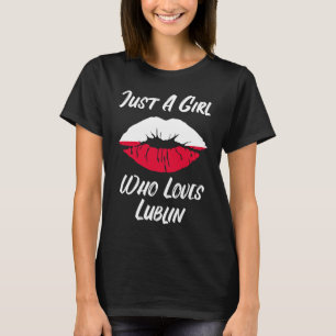 Camiseta Lábios Boca Amor Bandeira Polonesa Lublin