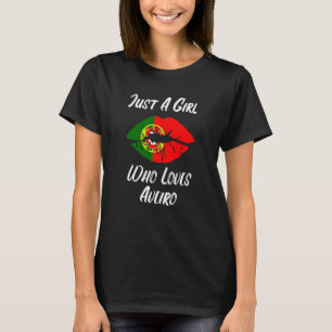 Camiseta Lábios Boca Amor Bandeira Portuguesa Aveiro
