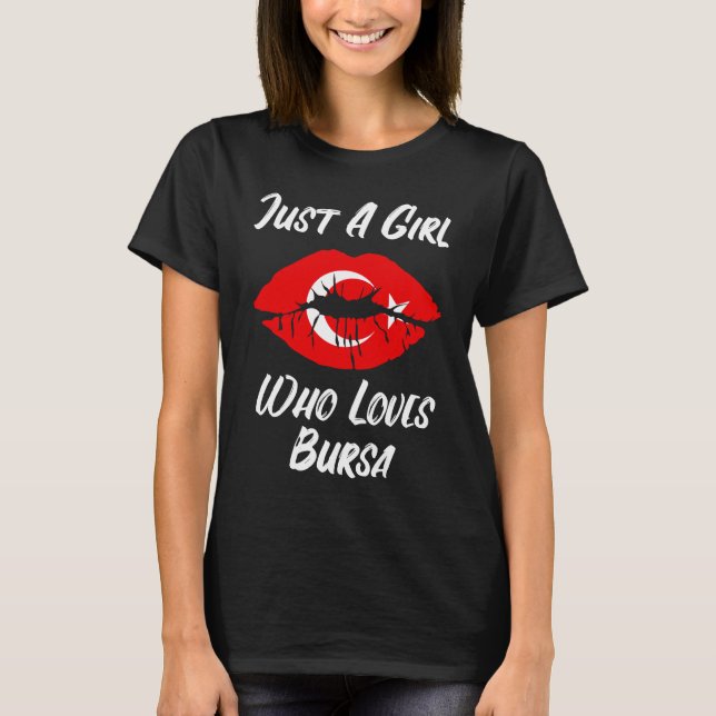 Camiseta Lábios Boca Amor Bandeira Turca Bursa (Frente)