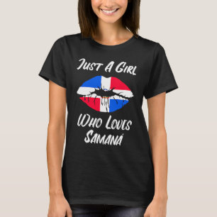Camiseta Lábios Boca Amor República Dominicana Bandeira Sam