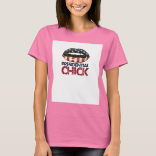 Camiseta LÁBIOS BRANCOS do pintinho presidencial e AZUIS