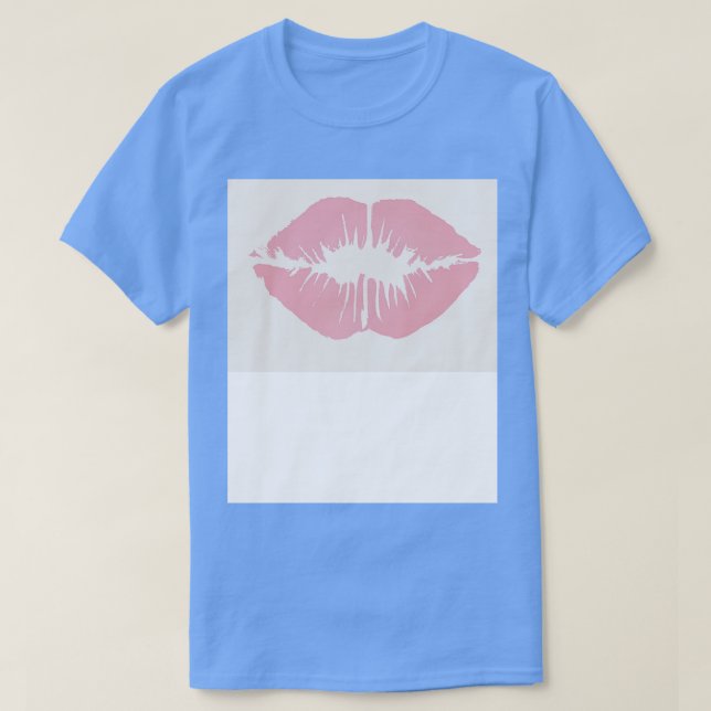 Camiseta Lábios cor-de-rosa 1 (Frente do Design)