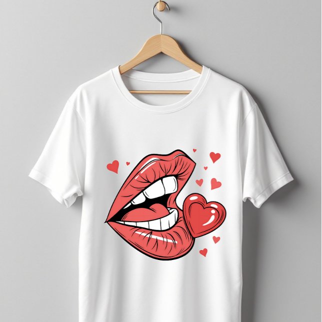 Camiseta Lábios de Amor Negrito (Criador carregado)
