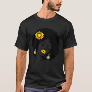 Camiseta Lábios De Bela Negra Flor Menina Magia Afro Diva M