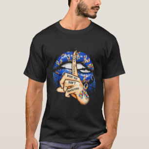 Camiseta Lábios de Consciência do Autismo 1